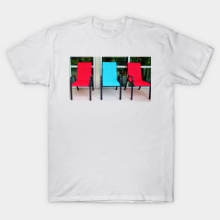 Red And Blue Chairs T-Shirt